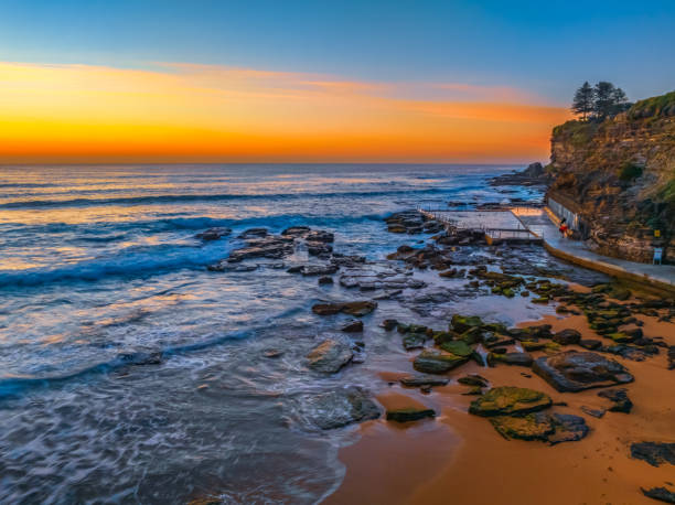 istock Sunrise at the Seaside with an Orange Horizon 2189632668