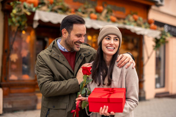 istock Joyful Caucasian Couple Celebrating Valentines Day 2189634333