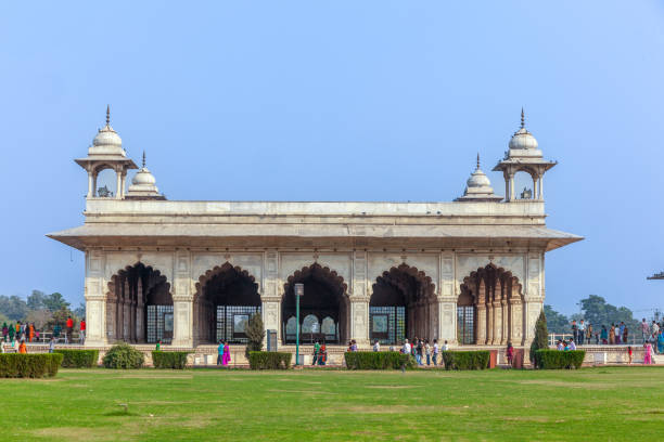 istock Diwan-i-khas in red fort against clear sky 2189636990