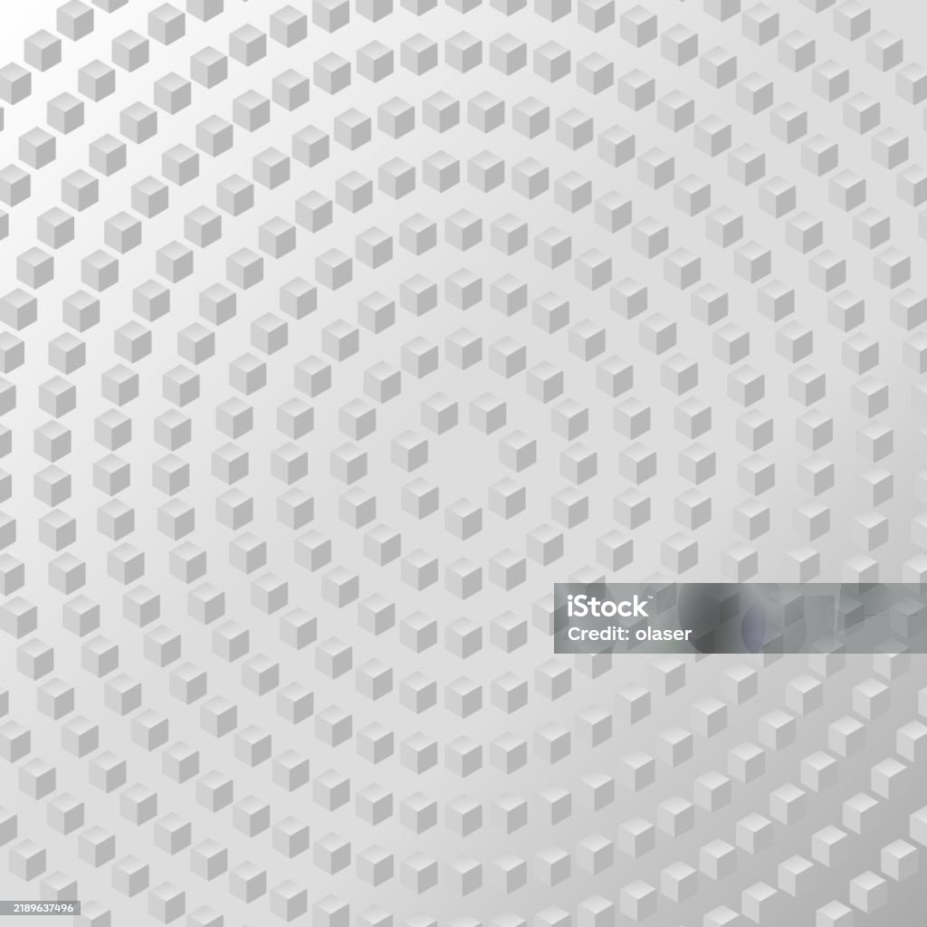Concentric Pattern Blocks 3030 Angled 3d Blocks On Metal In Concentric Circles Stock Illustration ...
