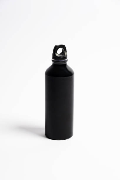 istock Black tumbler drink bottle isolated on white background 2189643181