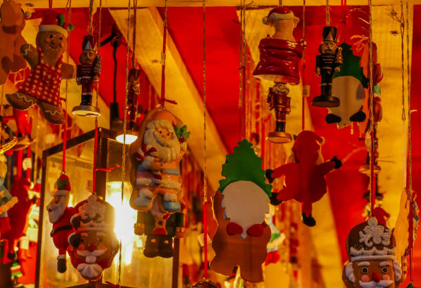 istock Christmas decoration hanging in market stall 2189647398