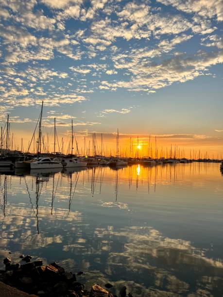 istock Sunrise over the marina 2189654973