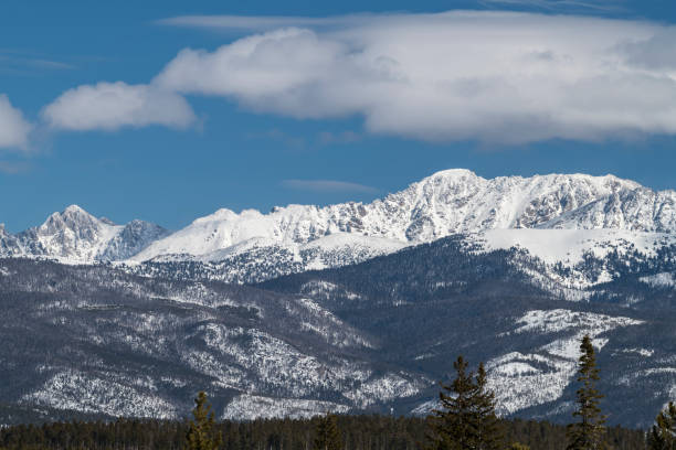 istock Looking east at the stormy Indian Peaks Mountain Range, Colorado. 2189658231