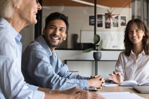 istock Indian employee and colleagues take part in briefing 2189658945
