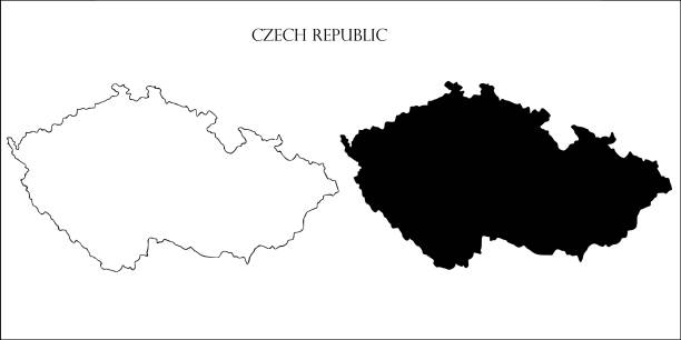 Czech Republic Blank Map, Czech Republic Map Outline