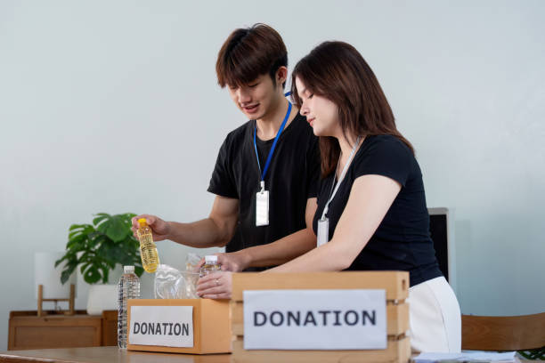istock Community donation event local center volunteer activity indoor space engaging interaction supporting social causes 2189681561