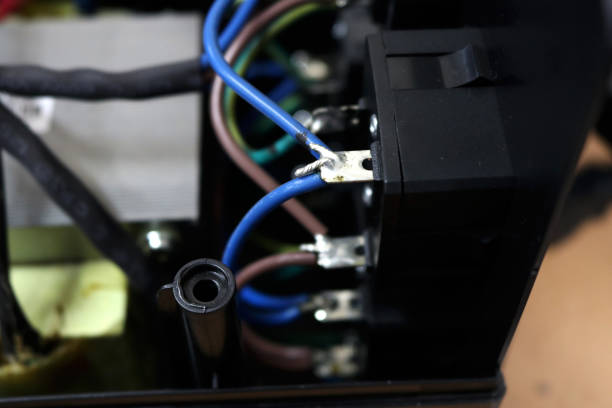 istock A series of cables in an electronic network, attached to the PCB 2189682706