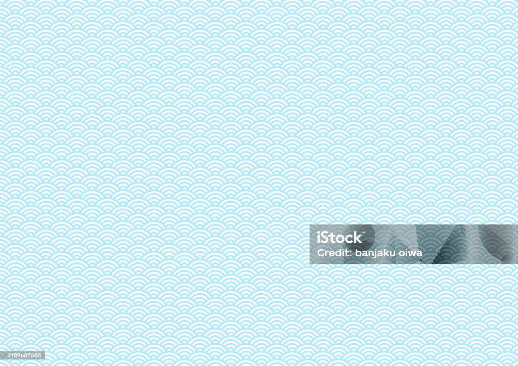 Blue Description Blue Sea Waves Pattern Background Light Blue Stock Illustration ...