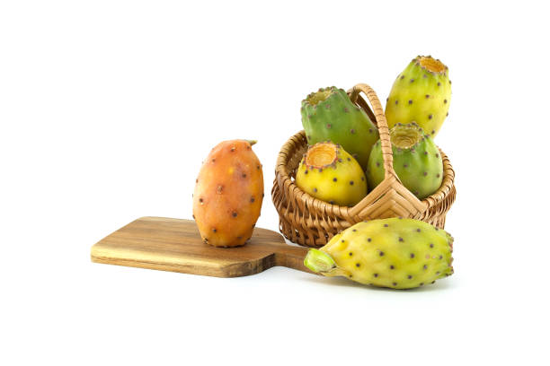 istock Fresh prickly pear cacti fruits isolated on white background 2189693512