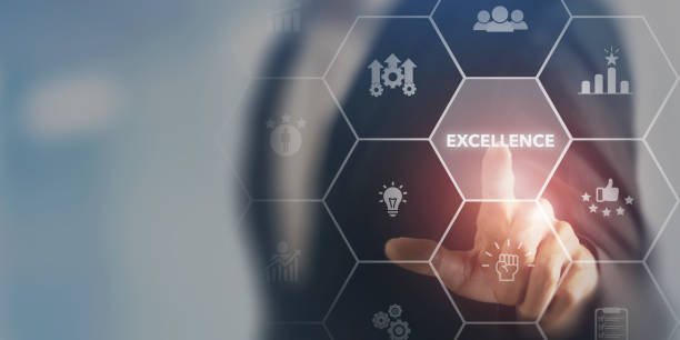 istock Excellence, outstanding performance concept . Continuous improvement and invest in training and technology to enhance business performance, superior quality, outstanding and exceptional service. 2189696193
