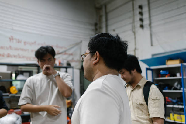 istock Young Team Meeting In Factory 2189708705