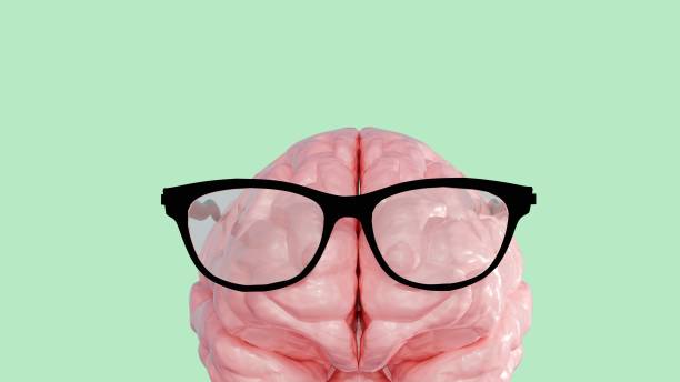 istock A 3d rendering of human brain is wearing a pair of glasses 2189710267