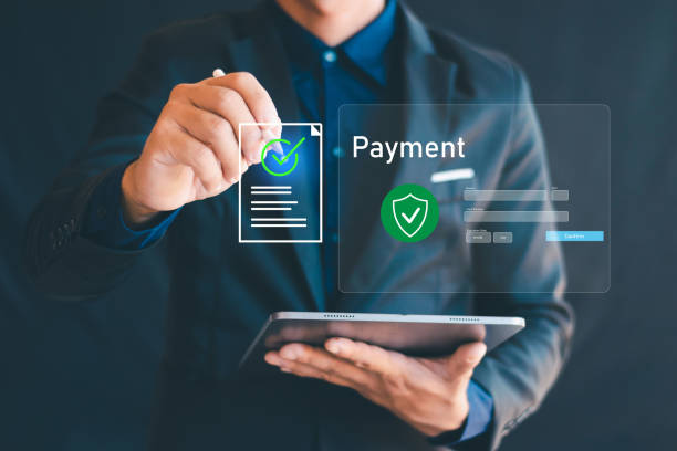 istock Online payment confirmation transaction financial technology, digital banking and online payment people who use mobile phones to conduct transactions and shop online. 2189717597