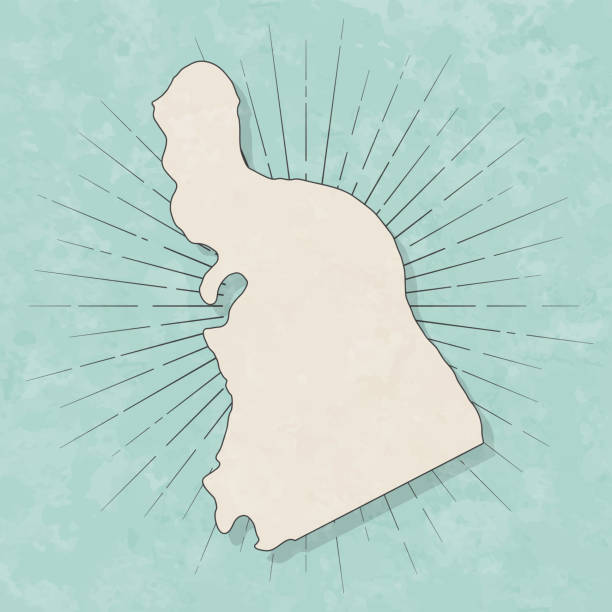 Map of Campbell County - Kentucky, in a trendy vintage style. Beautiful retro illustration with old textured paper and light rays in the background (colors used: blue, green, beige and black for the outline). Vector Illustration (EPS file, well layered and grouped). Easy to edit, manipulate, resize or colorize. Vector and Jpeg file of different sizes.