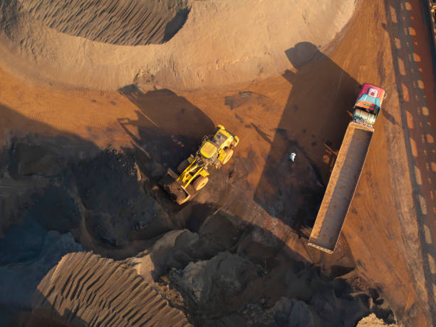 istock Mechanical operation of loading at ore terminal port 2189721398