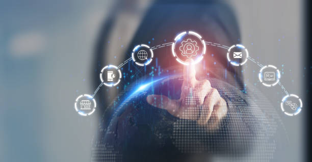 istock Customer contact channels, customer service concept. Using effective customer contact channels for customer support. Phone, email, social media, chatbots, live chat, video chat, web forms, faq pages. 2189723975