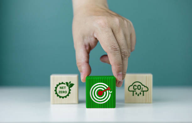 istock Environmental management goals. Concept of net zero, green community 2189725876
