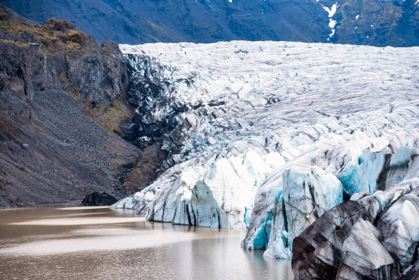 istock Spectacular glacier landscape in Iceland showcasing ice formations and mountain backdrop 2189726292