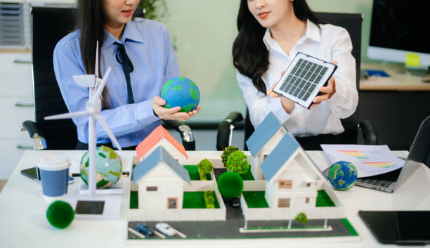 istock Sustainable innovation by young professionals for a greener future. Showcasing renewable energy solutions 2189726779