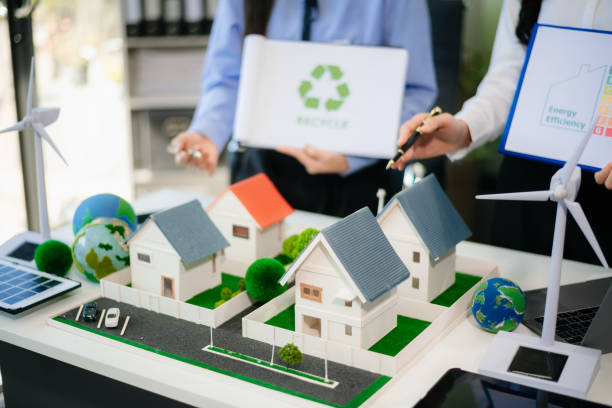 istock Business team people planning hand using laptop for working technology and business Net zero 2189726812