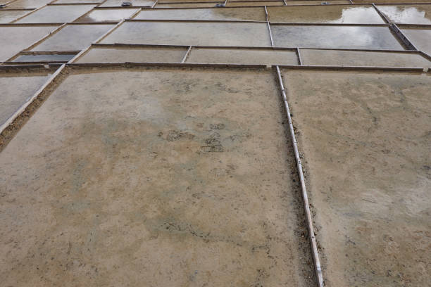 Antique salt flats in Basque Country. Salinas de Anana. Spain