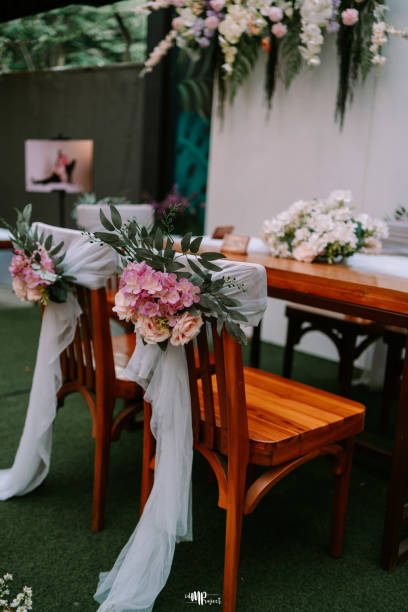 istock Elegant wedding decorative chairs adorned with beautiful accents, adding charm to the celebration 2189733134