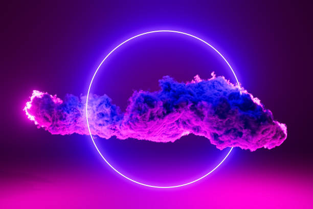 istock A purple and blue cloud with a white circle in the middle 2189733252