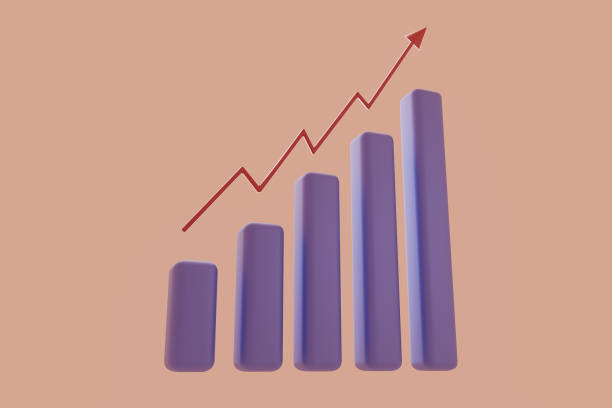 istock A purple bar graph with a red arrow pointing upward 2189733496