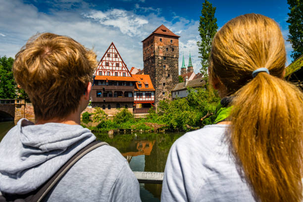 Hangman's Bridge over the Pegnitz River in Nuremberg, Germany