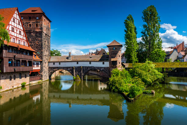 Hangman's Bridge over the Pegnitz River in Nuremberg, Germany