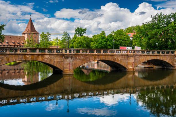 bridge over the Pegnitz River in Nuremberg, Germany