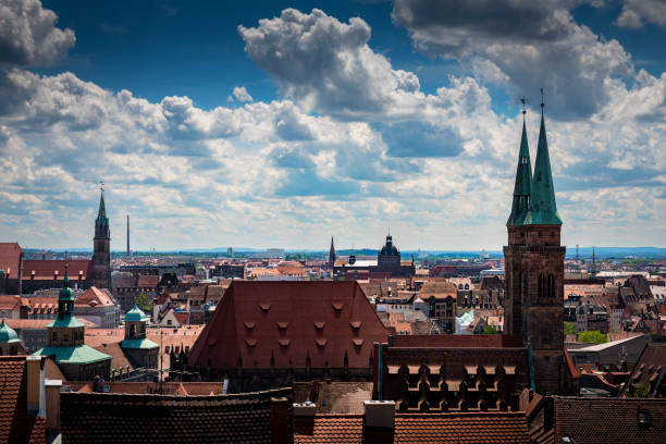 looking over the roofs of Nuremberg in Germany