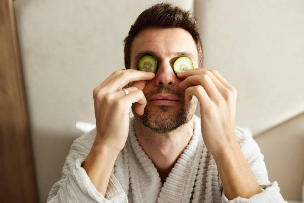 Let me relax my eyes with cucumber slices!