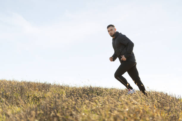 istock A young man is running during training on the hill 2189744047