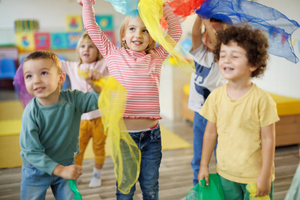 istock Children dance in the playroom 2189748880