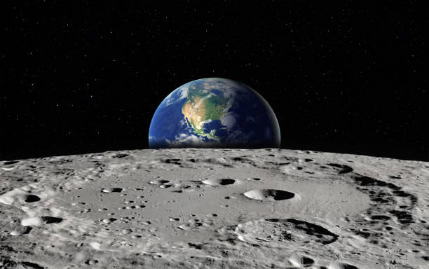 istock The Earth as Seen from the Surface of the Moon 2189750077