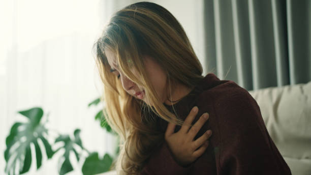 istock Woman from painful chest. 2189751159