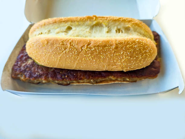 Meatball hamburger sandwich at glasgow scotland england UK