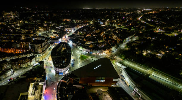 The Triangle area of Bournemouth at night