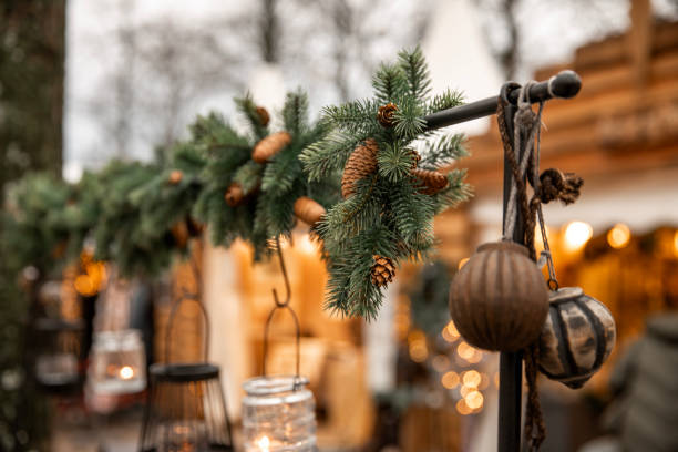Xmas decorations at a Christmas Market in 2024