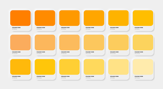 Yellow Color Scheme Code Colors Palette Template Yellow Color Guide Palette With Color Hex Codes ...
