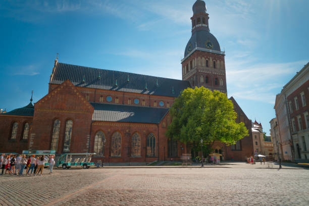 Famous Dome Cathedral, tourists visiting famous places