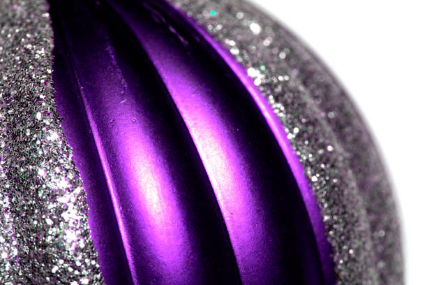 Festive Glitter Shiny Bauble Ball on a White Background Abstract