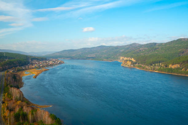 istock View of the Yenisei River from the observation deck Tsart Fish 2189773323