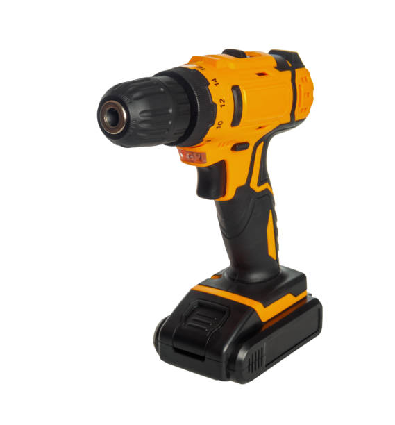istock Cordless screwdriver on a white background, showcasing its ergonomic design, rugged housing and modern functional 2189778387
