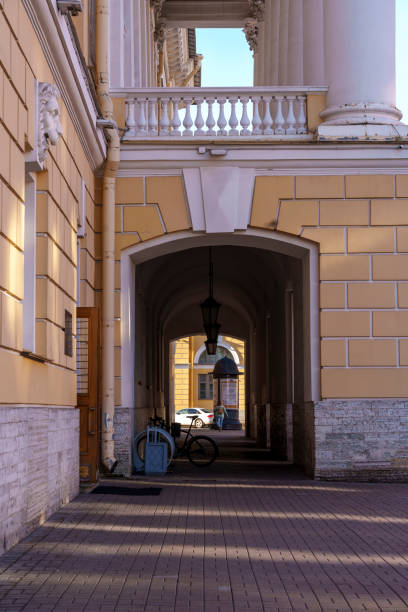 Narrow alleyway in Sibiu, Romania