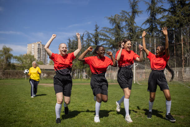 istock Soccer team celebrating victory 2189786604