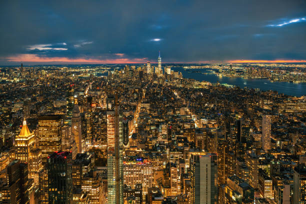 istock view  golden illuminated manhattan skyline at blue hour 2189786749