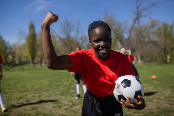 istock Cheerful female soccer player 2189788330
